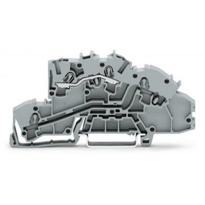 Piętrowa złączka instalacyjna z otworem montażowym 2,5mm2 szara /50szt./ WAGO (2003-7650)