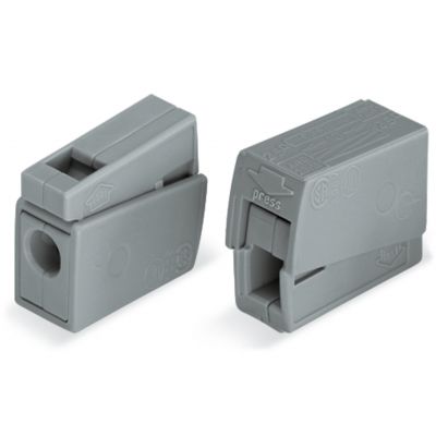 Szybkozłączka oświetleniowa 2x 1-2,5mm2 jasnoszara 224-101 /100szt./ WAGO (224-101)