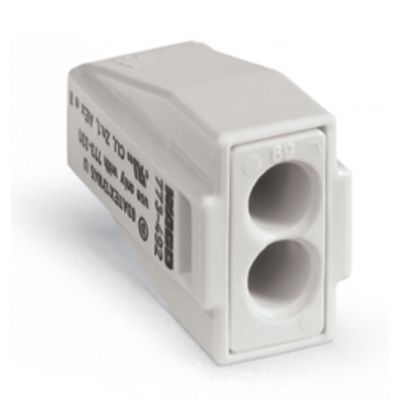 Złączka instalacyjna 2-torowa Eexe jasnoszara 773-492 /100szt./ WAGO (773-492)