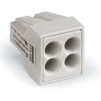 Złączka instalacyjna 4-torowa Eexe jasnoszara 773-494 /100szt./ WAGO (773-494)