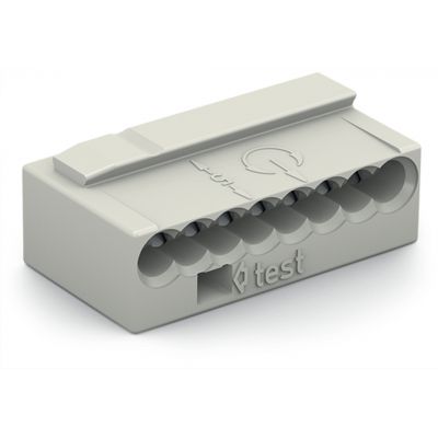 Szybkozłączka do puszek instalacyjnych MIKRO 8x 0,6-0,8mm2 jasnoszara 243-308 /50szt./ WAGO (243-308)