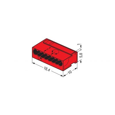 Złączka 8-przewodowa do puszek instalacyjnych MICRO 243-808 /50szt./ WAGO (243-808)