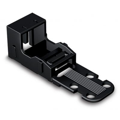 Adapter montażowy do złączek 2-przewodowych Seria 221 - 4mm2 czarny /10szt./ WAGO (221-502/000-004)