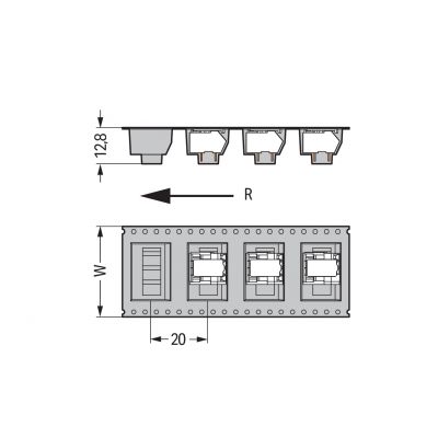 Złączka THR do płytek drukowanych suwak 0,5mm2 RM 2,54mm 2-bieg czarny /250szt./ WAGO (218-502/000-604/997-403)