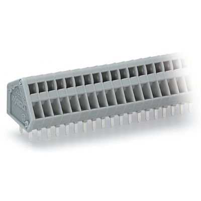Listwa zaciskowa do płytek drukowanych 16-biegunowa szara raster 2,5mm 233-116 /25szt./ WAGO (233-116)