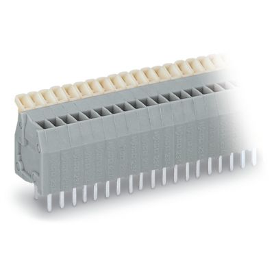 Złączka do płytek drukowanych przycisk 0,5mm2 RM 2,5mm 16-bieg szara /25szt./ WAGO (234-216)