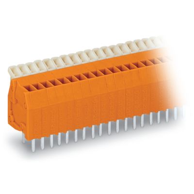 Złączka do płytek drukowanych przycisk 0,5mm2 RM 2,54mm 36-bieg pomarańczowa /10szt./ WAGO (234-536)