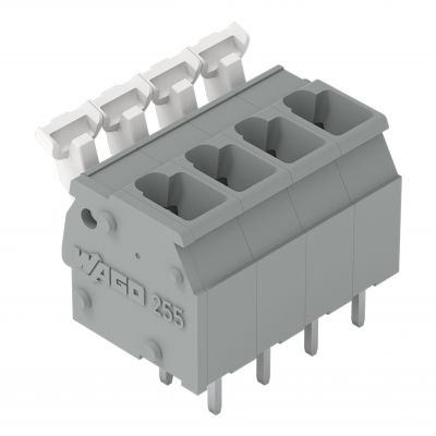 Złączka do płytek drukowanych przycisk 2,5mm2 RM 5/5,08mm 2-bieg szara /100szt./ WAGO (255-402)