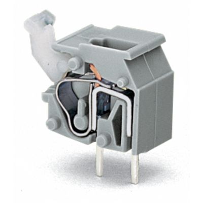Modularna złączka do płytek drukowanych przycisk 2,5mm2 RM 10/10,16mm 1-bieg jasnoszary /100szt./ WAGO (255-763)