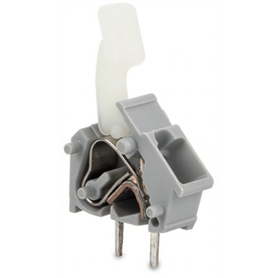 Modularna złączka do płytek drukowanych przycisk ręczny 2,5mm2 RM 5/5,08mm 1-bieg jasnozielony /100szt./ WAGO (256-747/333-000)