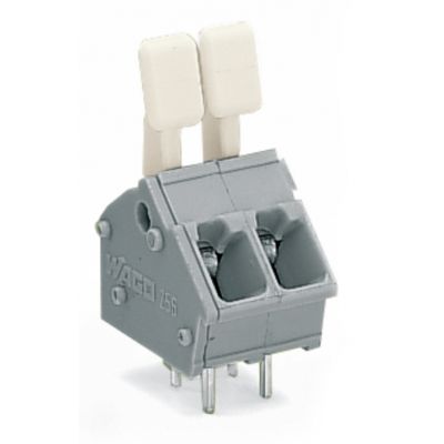Złączka do płytek drukowanych przycisk ręczny 2,5mm2 RM 5/5,08mm 6-bieg szara /35szt./ WAGO (256-406/333-000)