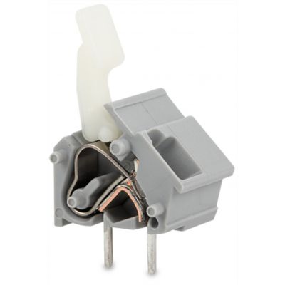 Modularna złączka do płytek drukowanych przycisk ręczny 2,5mm2 RM 10/10,16mm 1-bieg pomarańczowa /100szt./ WAGO (256-766/333-000)