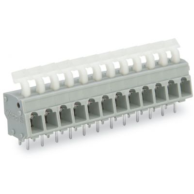 Złączka do płytek drukowanych przycisk 2,5mm2 RM 5/5,08mm 2-bieg szara /100szt./ WAGO (257-452)