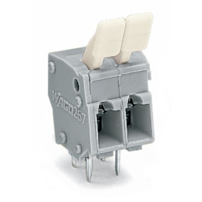 Złączka do płytek drukowanych przycisk ręczny 2,5mm2 RM 5/5,08mm 7-bieg szara /30szt./ WAGO (257-407/333-000)