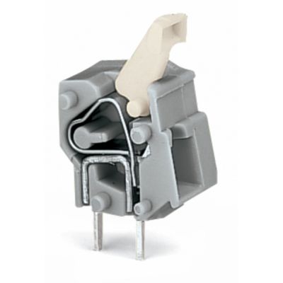 Modularna złączka do płytek drukowanych przycisk 2,5mm2 RM 7,5/7,62mm 1-bieg czerwona /100szt./ WAGO (257-750)