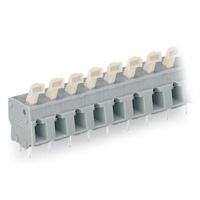 Złączka do płytek drukowanych przycisk 2,5mm2 RM 7,5/7,62mm 9-bieg szara /15szt./ WAGO (257-509)
