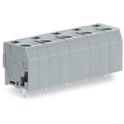 Złączka do płytek drukowanych 2,5mm2 RM 10mm 6-bieg szara /20szt./ WAGO (739-3206)