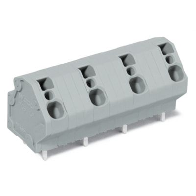 Złączka do płytek drukowanych 4mm2 RM 12,5mm 4-bieg szara /72szt./ WAGO (745-3254)