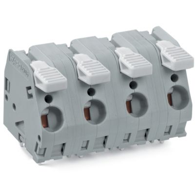 Złączka do płytek drukowanych dźwignia 6mm2 RM 12,5mm 12-bieg szara /5szt./ WAGO (2706-312)