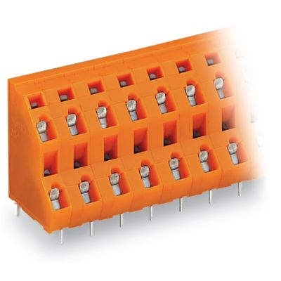 2-piętrowa złączka do płytek drukowanych 2,5mm2 RM 7,62mm 20-bieg pomarańczowa /21szt./ WAGO (736-660)