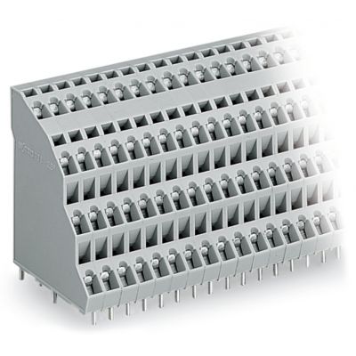 Listwa do płytek drukowanych 4-piętrowa 4x3 biegunowa szara raster 5mm 738-203 /48szt./ WAGO (738-203)