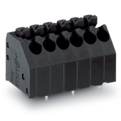 Złączka THR do płytek drukowanych przycisk 1,5mm2 RM 3,5mm 2-bieg czarny /140szt./ WAGO (250-202/353-604)