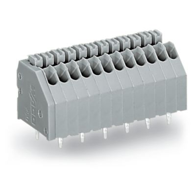 Złączka do płytek drukowanych przycisk 0,5mm2 RM 2,54mm 18-bieg szara /25szt./ WAGO (250-1418)
