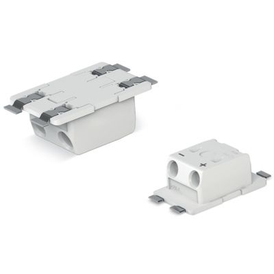 Złączka SMD-Through-Board do pł.druk. 0,75mm2 raster 6,5mm 2-bieg. biała /477szt./ WAGO (2070-542/998-406)