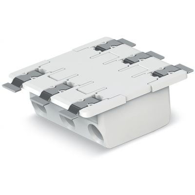 Złączka SMD-Through-Board do pł.druk. 0,75mm2 raster 6,5mm 3-bieg. biała /318szt./ WAGO (2070-463/998-406)