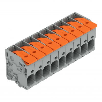 Złączka do płytek drukowanych dźwignia 6mm2 RM 7,5mm 9-bieg szara /18szt./ WAGO (2606-1109/020-000)