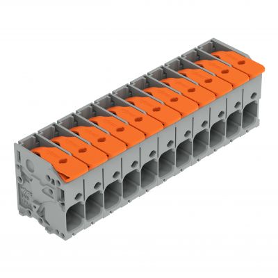 Złączka do płytek drukowanych dźwignia 6mm2 RM 7,5mm 11-bieg szara /25szt./ WAGO (2606-1111/020-000)