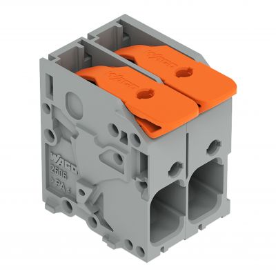 Złączka do płytek drukowanych dźwignia 6mm2 RM 7,5mm 4-bieg czarny /60szt./ WAGO (2606-1104/020-004)