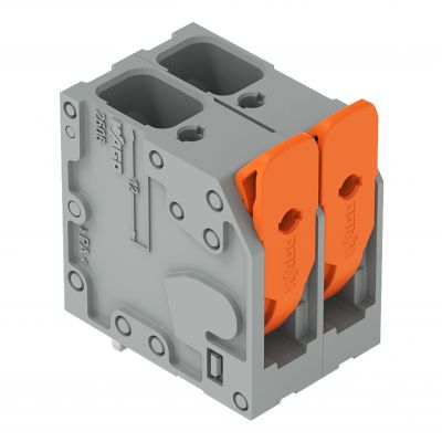 Złączka do płytek drukowanych dźwignia 6mm2 RM 7,5mm 2-bieg szara /120szt./ WAGO (2606-3102/020-000)