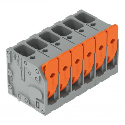 Złączka do płytek drukowanych dźwignia 6mm2 RM 7,5mm 6-bieg szara /40szt./ WAGO (2606-3106/020-000)