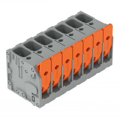Złączka do płytek drukowanych dźwignia 6mm2 RM 7,5mm 7-bieg szara /35szt./ WAGO (2606-3107/020-000)