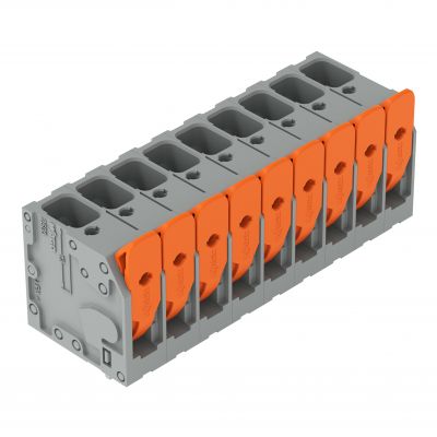 Złączka do płytek drukowanych dźwignia 6mm2 RM 7,5mm 9-bieg szara /25szt./ WAGO (2606-3109/020-000)