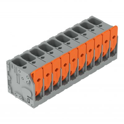 Złączka do płytek drukowanych dźwignia 6mm2 RM 7,5mm 10-bieg szara /25szt./ WAGO (2606-3110/020-000)