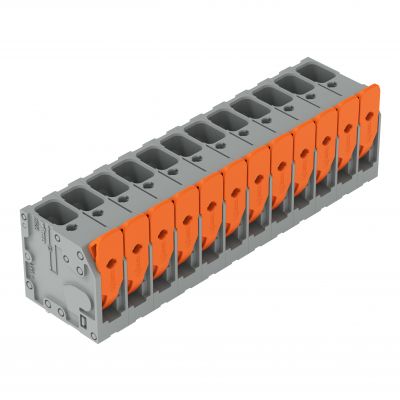 Złączka do płytek drukowanych dźwignia 6mm2 RM 7,5mm 12-bieg szara /25szt./ WAGO (2606-3112/020-000)