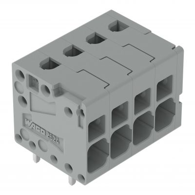 Złączka do płytek drukowanych 4mm2 RM 5mm 5-bieg szara /100szt./ WAGO (2624-1105)