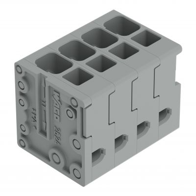 Złączka do płytek drukowanych 4mm2 RM 5mm 7-bieg szara /50szt./ WAGO (2624-3107)