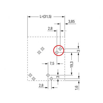 2-przew złączka do płytek drukowanych 10mm2 RM 7,5mm 5-bieg szara /24szt./ WAGO (746-2305)