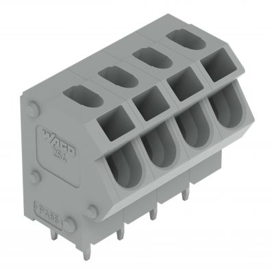 Listwa zaciskowa do płytek drukowanych 4-biegunowa szara raster 5/5,08mm 254-454 /55szt./ WAGO (254-454)