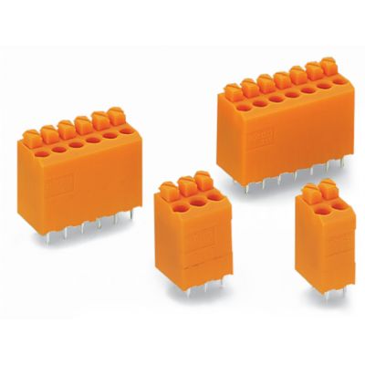 Blok zaciskowy do płytek drukowanych 7-biegunowa pomarańczowy raster 3,81mm 735-127 /45szt./ WAGO (735-127)