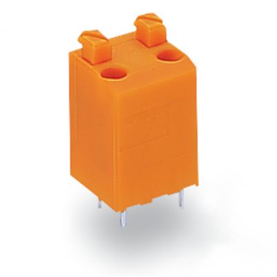 Blok zaciskowy do płytek drukowanych 2-biegunowa pomarańczowy raster 3,81mm 735-123/001-000 /110szt./ WAGO (735-123/001-000)
