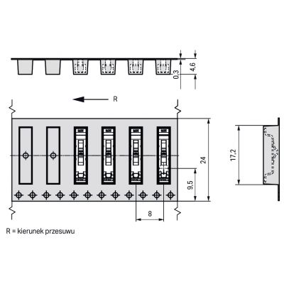 Złączka SMD-Through-Board do pł.druk. raster 3mm 1-bieg. /2000szt./ WAGO (2075-381/997-404)