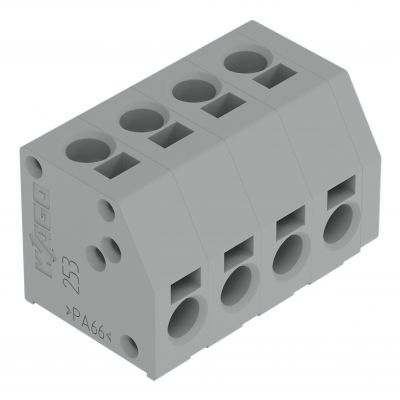 Listwa zaciskowa do płytek drukowanych 2-biegunowa szara raster 5mm 253-102 /100szt./ WAGO (253-102)