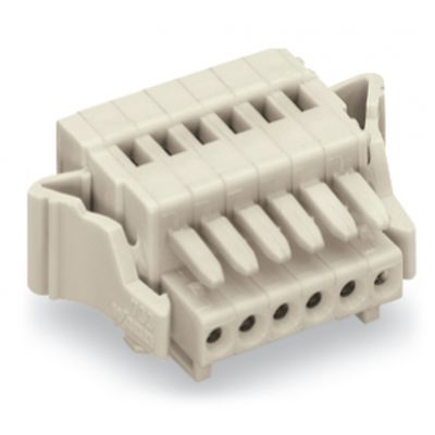 1-przewodowe gniazdo CAGE CLAMP pełna ochrona przed błędnym wetknięciem jasnoszary /100szt./ WAGO (733-102/037-000)