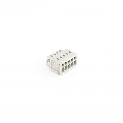 1-przewodowe gniazdo CAGE CLAMP pełna ochrona przed błędnym wetknięciem jasnoszary /100szt./ WAGO (734-105)
