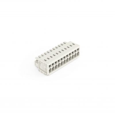 1-przewodowe gniazdo CAGE CLAMP pełna ochrona przed błędnym wetknięciem jasnoszary /50szt./ WAGO (734-111)