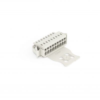 1-przewodowe gniazdo CAGE CLAMP pełna ochrona przed błędnym wetknięciem jasnoszary /25szt./ WAGO (734-113/037-000)
